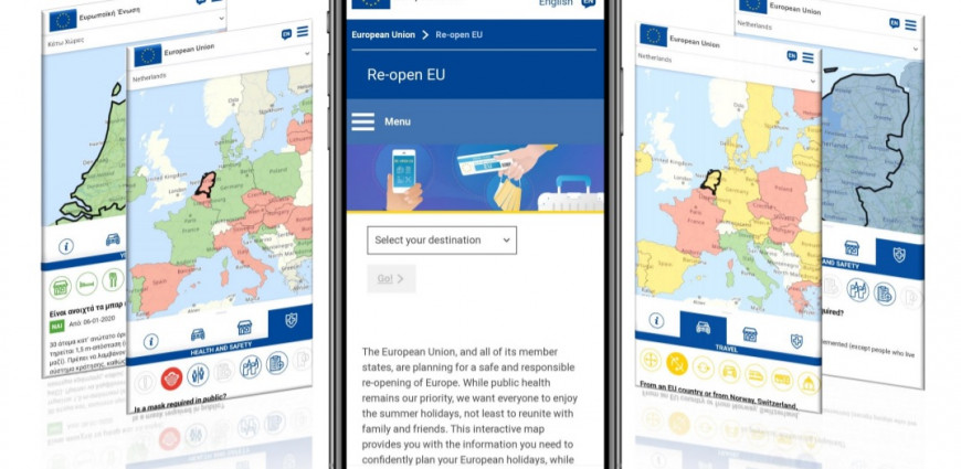 Re-Open EU website with real-time information for travelling in Europe.